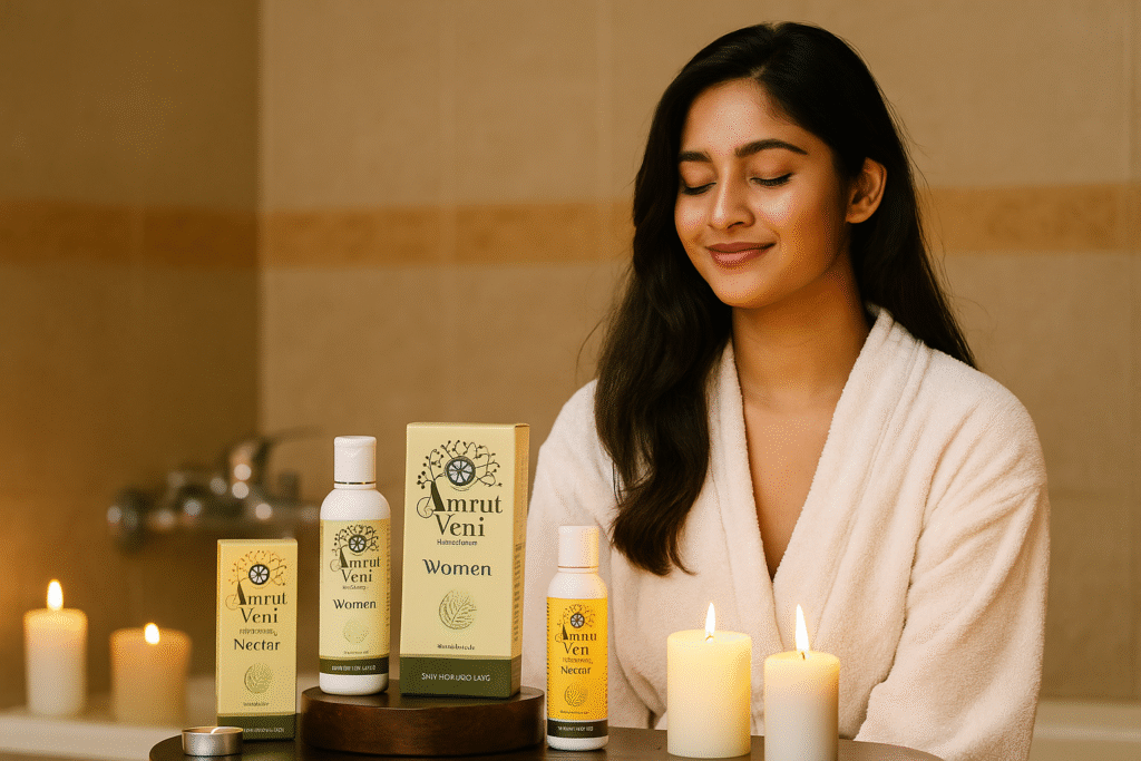 DIY hair spa at home with amrutveni